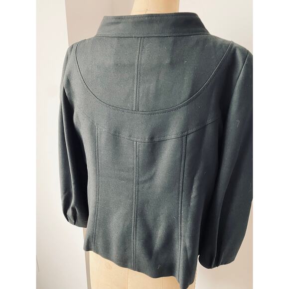Carat Paris Jacket size 38 bust 34   French shrunken black blazer - Picture 5 of 13